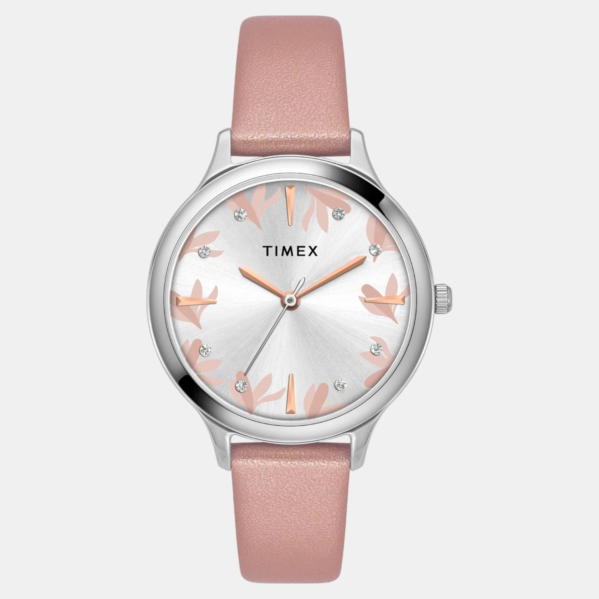 Classics Women Quartz Silver Dial Analog Leather Watch TWTL12107