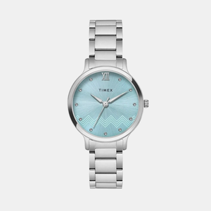 Classics Women Quartz Blue Dial Analog Stainless Steel Watch TWTL12309