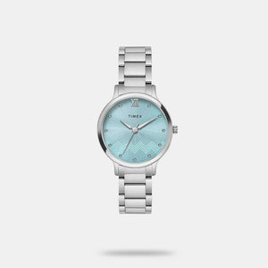 Classics Women Quartz Blue Dial Analog Stainless Steel Watch TWTL12309