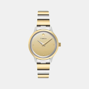 Classics Women Quartz Champagne Dial Analog Stainless Steel Watch TWTL13701