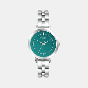 Fashion Women Quartz Blue Dial Analog Stainless Steel Watch TWTL14200