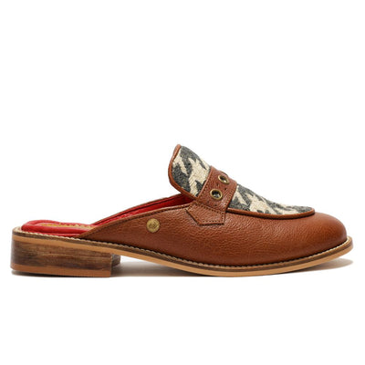 Tan Houndstooth Mule_ for Women (discontinued)