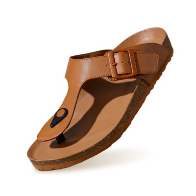 Cork Thong Sandals : Tan