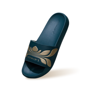 Breather Slides (Women Exclusive) : Teal-Gold