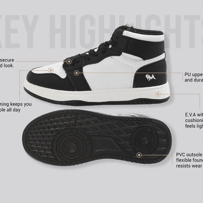 Character High Top : Black-White