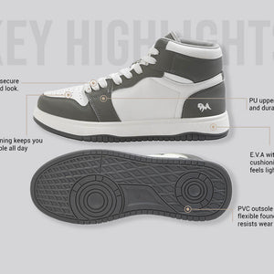 Character High Top : Grey-White