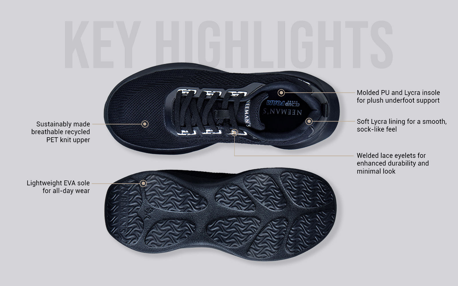 The CloudKnit Sneakers : Black