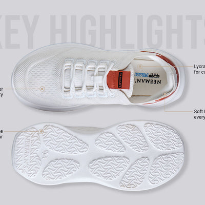 The Knit Strides : White