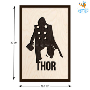 Thor Engraved Wooden Frame