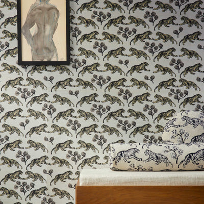 Tiger Grasscloth Wallpaper by Sarah Sherman Samuel