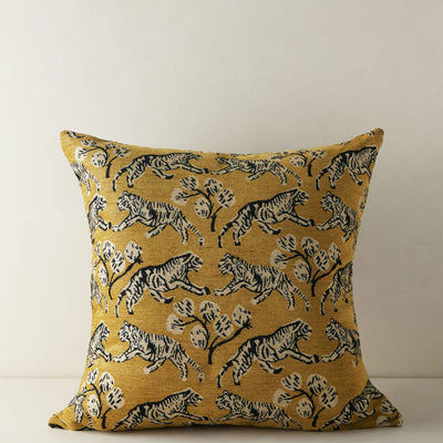 Tiger Jacquard Pillow by Sarah Sherman Samuel