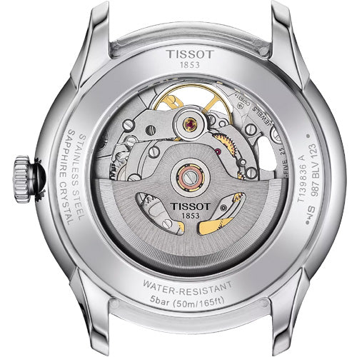 Tissot T-Classic Chemin Des Tourelles Skeleton Blue Dial Men 39mm T1398361104800