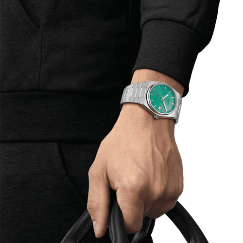Tissot T-Classic PRX Light Green Dial Men 40mm T1374071109101
