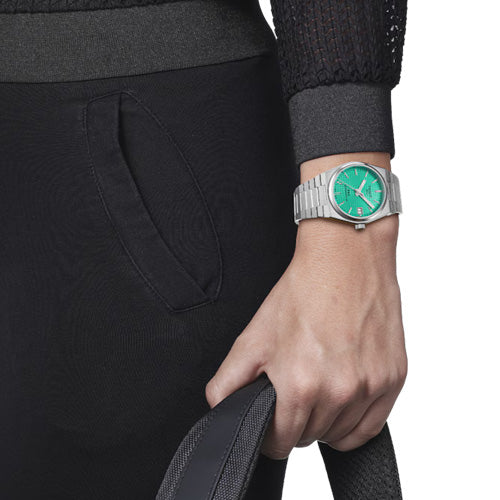 Tissot T-Classic PRX Light Green Dial Unisex 35mm T1372071109101