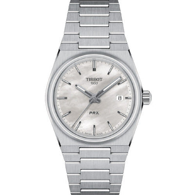 Tissot T-Classic PRX White Mother-Of-Pearl Dial Unisex 35mm T1372101111100