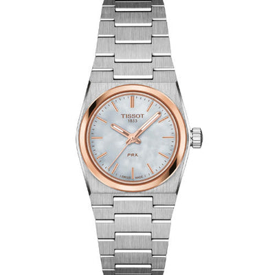 Tissot T-Classic PRX White Mother-Of-Pearl Dial Women 25mm T1370102111100