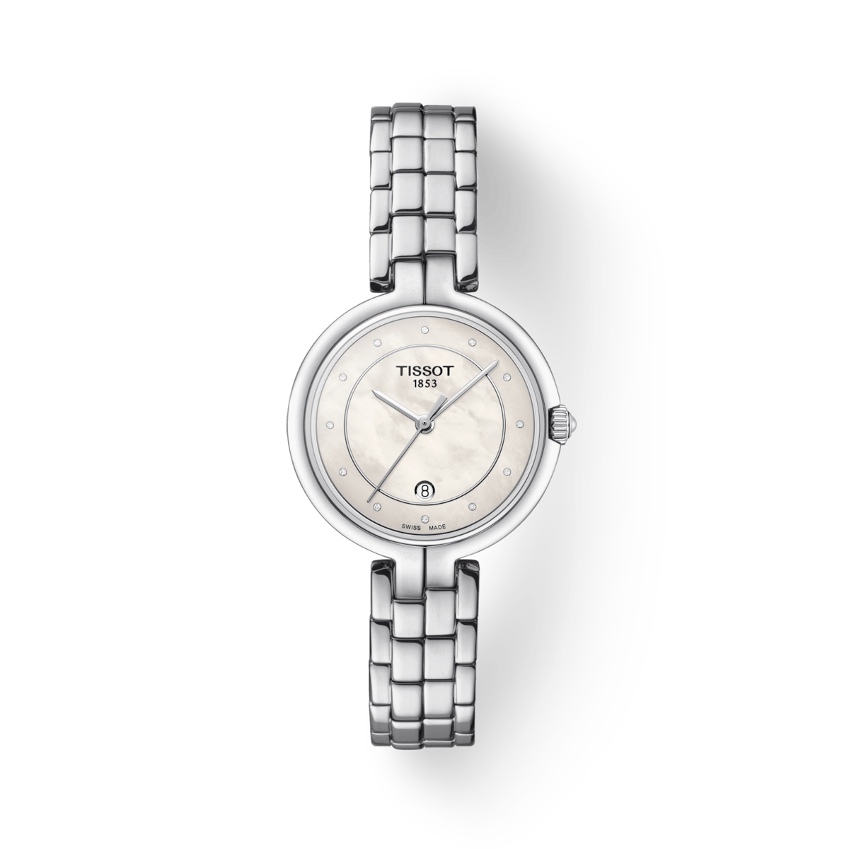 Tissot T-Lady White Mother-Of-Pearl Dial Women 30mm