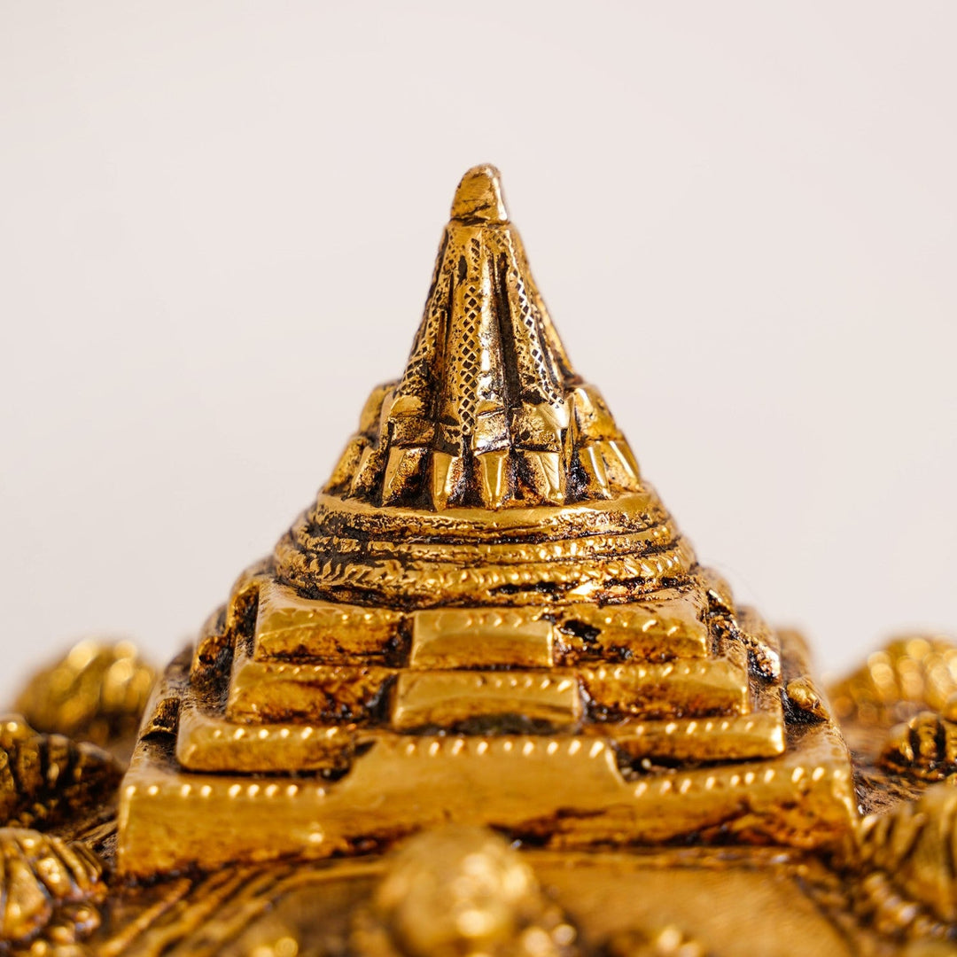 Tortoise With Shree Yantra Brass Statue