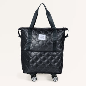 Movo Travel Bag With Removable Wheels Metallic Black