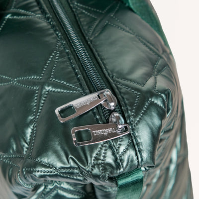 Expandable Movo Travel Bag With Removable Wheels Metallic Green