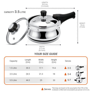 Pressure Cooker Outer Lid Curve Triply (Milton Procook)