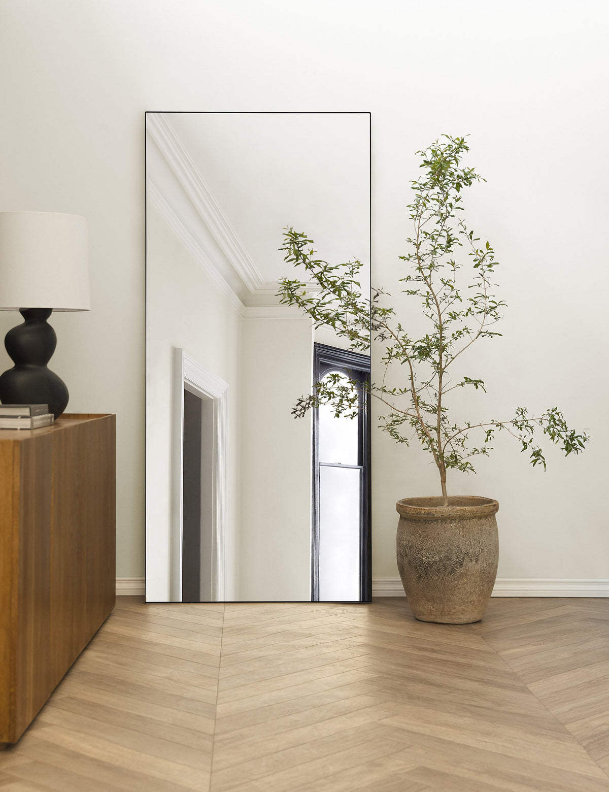 Open Box: Enda Full Length Mirror, Black,