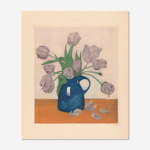 Tulips in a Pitcher Print by Frans Everbag