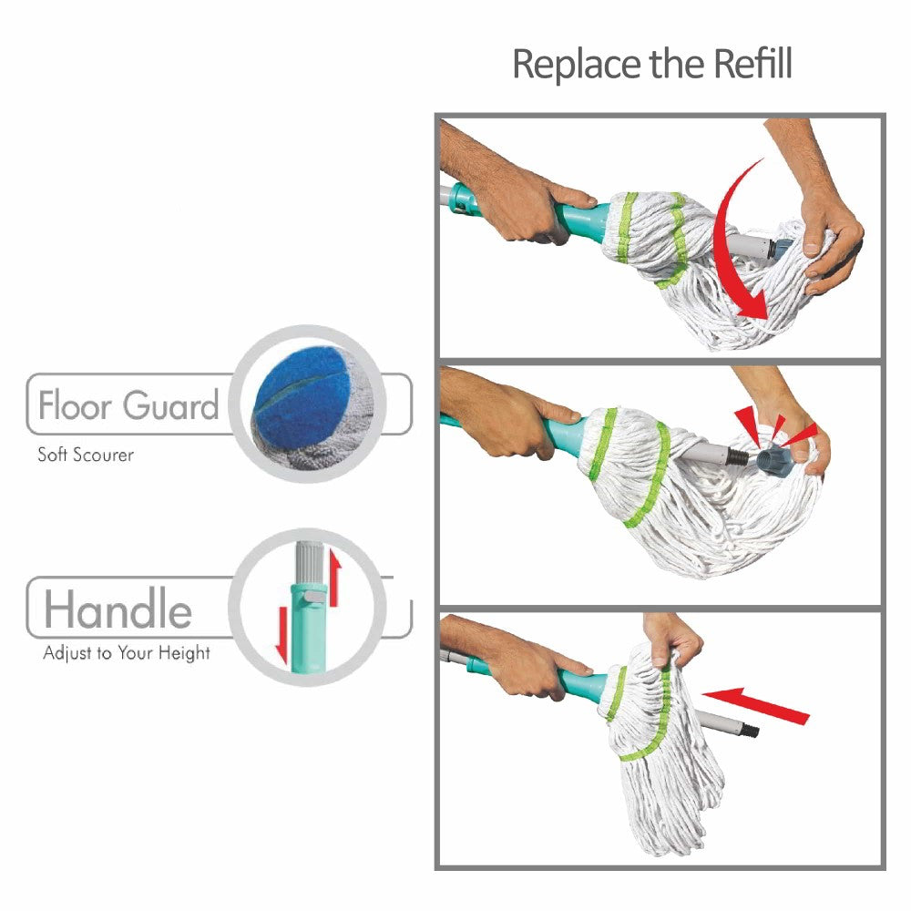 Twist & Squeeze Mop - Cotton (Spotzero by Milton)