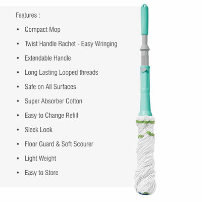 Twist & Squeeze Mop - Cotton (Spotzero by Milton)