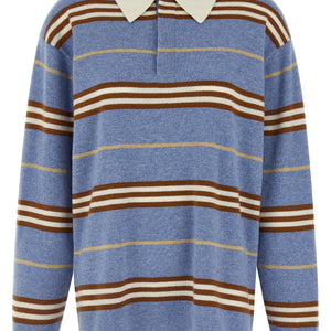 Guest In Residence Striped Rugby Polo Shirt