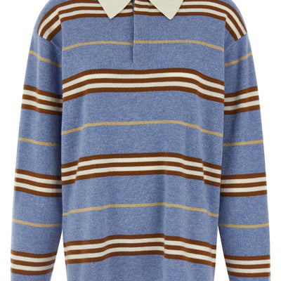 Guest In Residence Striped Rugby Polo Shirt