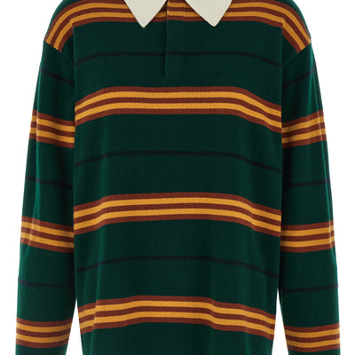 Guest In Residence Striped Rugby Polo Shirt