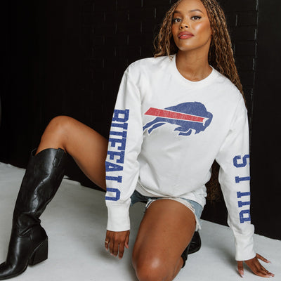 BUFFALO BILLS GAME PLAN OVERSIZED MIDWEIGHT LONG SLEEVE TEE