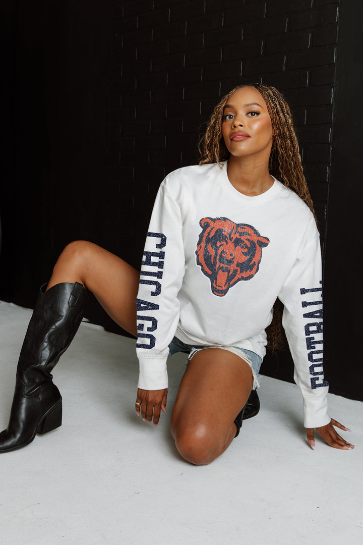 CHICAGO BEARS GAME PLAN OVERSIZED MIDWEIGHT LONG SLEEVE TEE