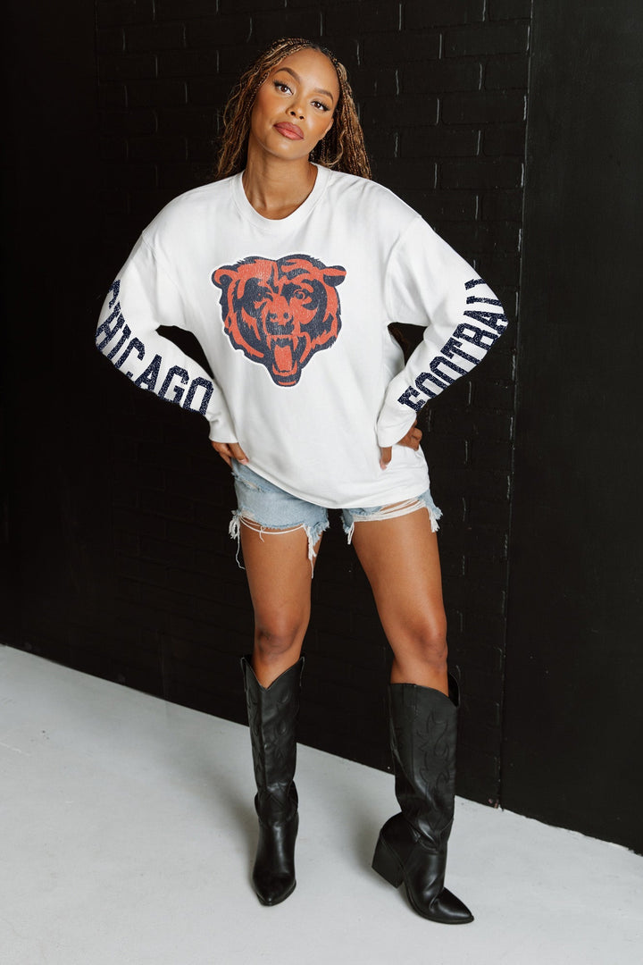 CHICAGO BEARS GAME PLAN OVERSIZED MIDWEIGHT LONG SLEEVE TEE