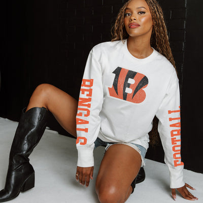 CINCINNATI BENGALS GAME PLAN OVERSIZED MIDWEIGHT LONG SLEEVE TEE