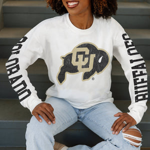 COLORADO BUFFALOES GAME PLAN OVERSIZED LONG SLEEVE TEE