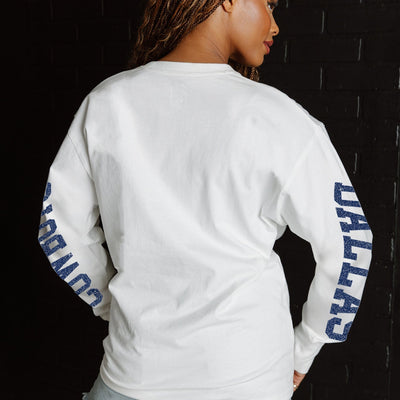 DALLAS COWBOYS GAME PLAN OVERSIZED MIDWEIGHT LONG SLEEVE TEE
