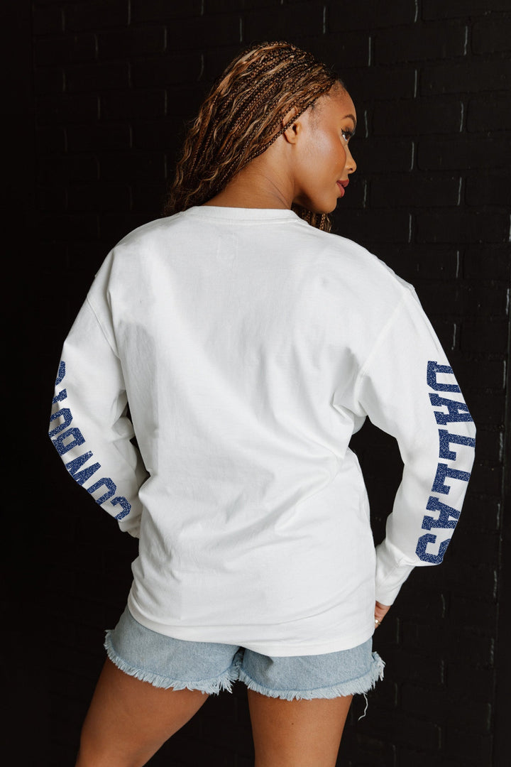 DALLAS COWBOYS GAME PLAN OVERSIZED MIDWEIGHT LONG SLEEVE TEE