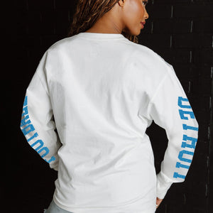 DETROIT LIONS GAME PLAN OVERSIZED MIDWEIGHT LONG SLEEVE TEE