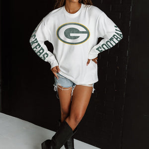 GREEN BAY PACKERS GAME PLAN OVERSIZED MIDWEIGHT LONG SLEEVE TEE