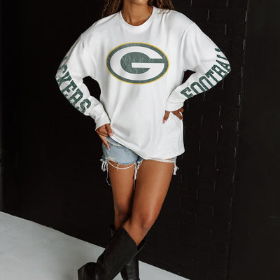GREEN BAY PACKERS GAME PLAN OVERSIZED MIDWEIGHT LONG SLEEVE TEE