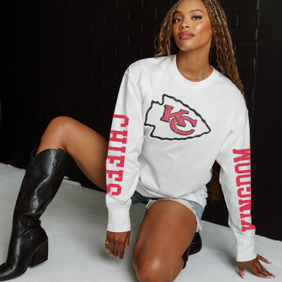 KANSAS CITY CHIEFS GAME PLAN OVERSIZED MIDWEIGHT LONG SLEEVE TEE