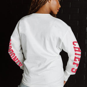 KANSAS CITY CHIEFS GAME PLAN OVERSIZED MIDWEIGHT LONG SLEEVE TEE