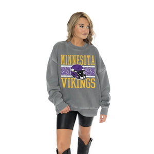 MINNESOTA VIKINGS IN THE WILD VINTAGE WASH OVERSIZED CREWNECK FLEECE