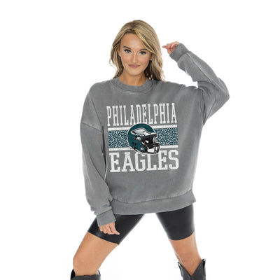 PHILADELPHIA EAGLES IN THE WILD VINTAGE WASH OVERSIZED CREWNECK FLEECE