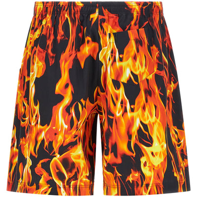 Vetements Black & Orange Fire Bermuda Shorts