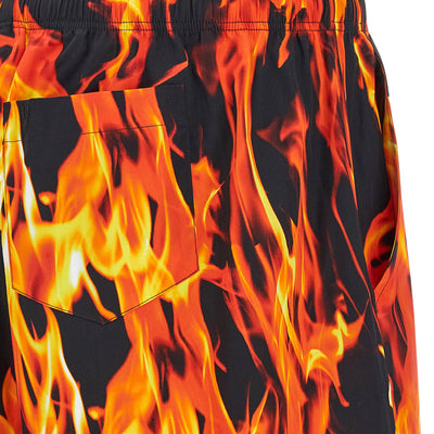 Vetements Black & Orange Fire Bermuda Shorts