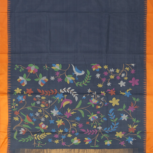 Grey Handwoven Uppada Cotton Saree