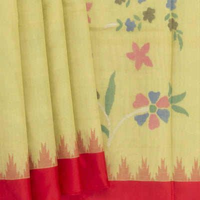 Green Handwoven Uppada Cotton Saree